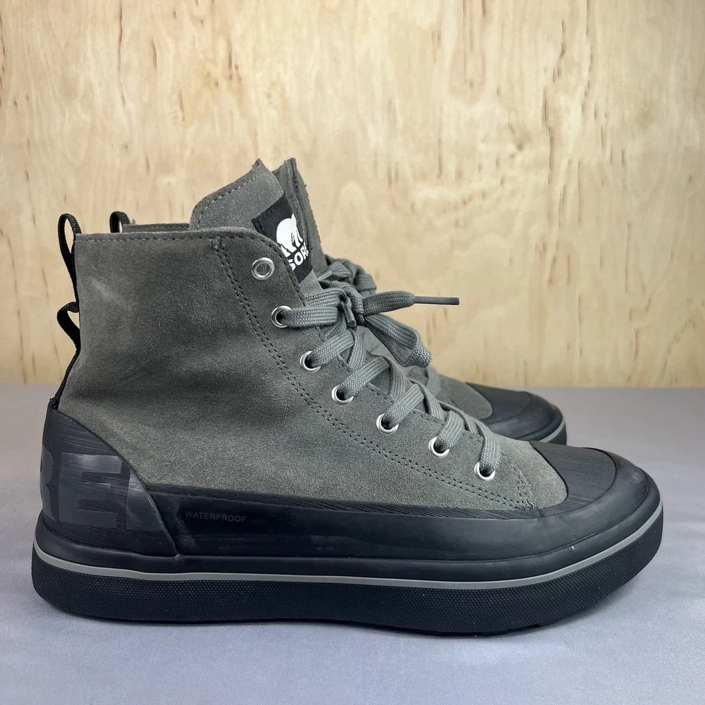 Sorel Cheyanne Metro II Mens Size 9 Waterproof Boots Quarry Black NM4986-052